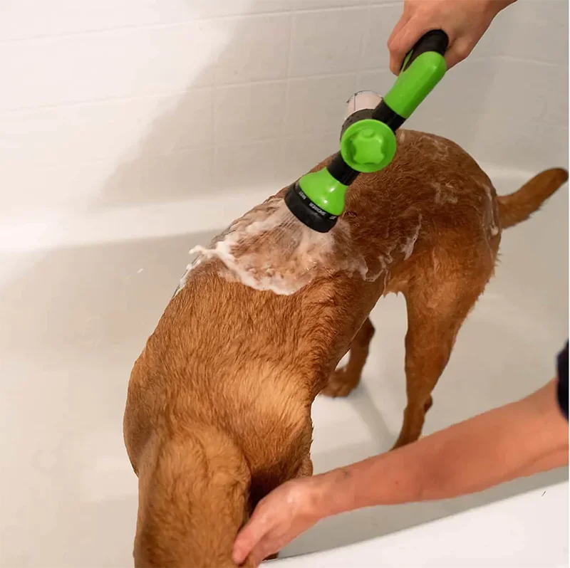 Pistolet de pulvérisation haute pression pour chien, tuyau de douche, 3 modes