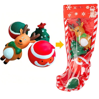 Christmas Socks Pet Dog Toys Set