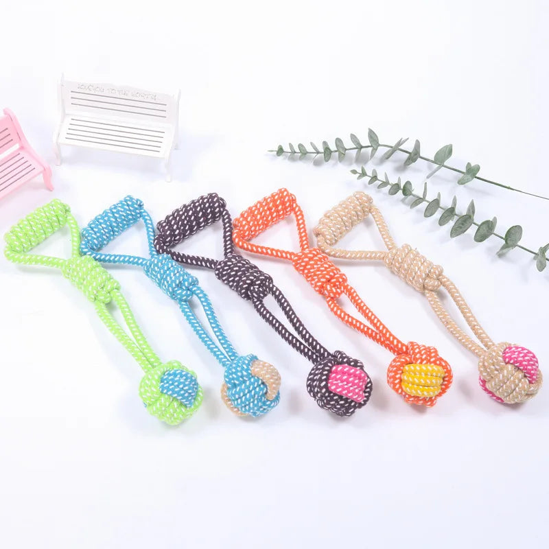 Interactive Cotton Rope Mini Dog Toy Ball