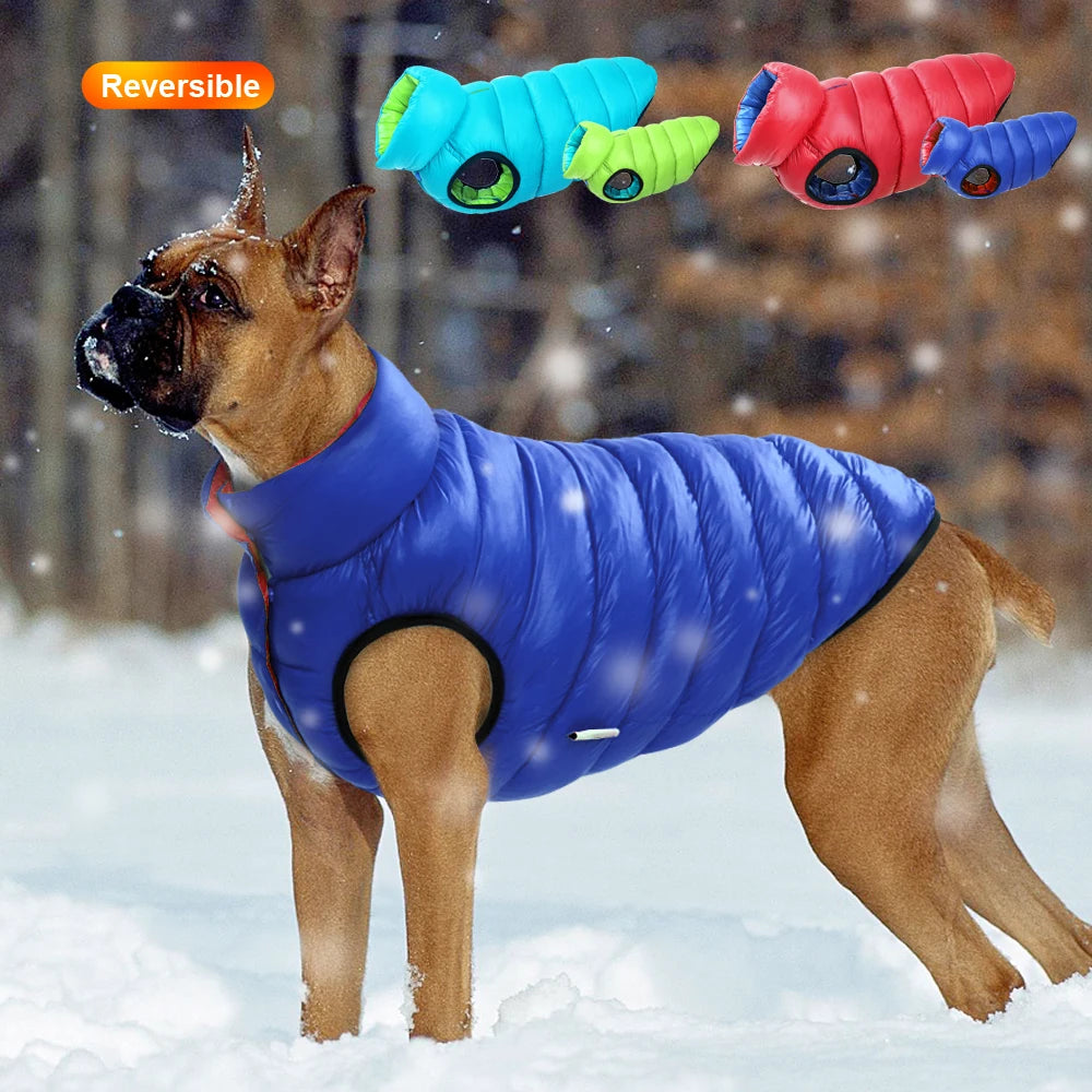 Warm Winter Reversible Dogs Jacket