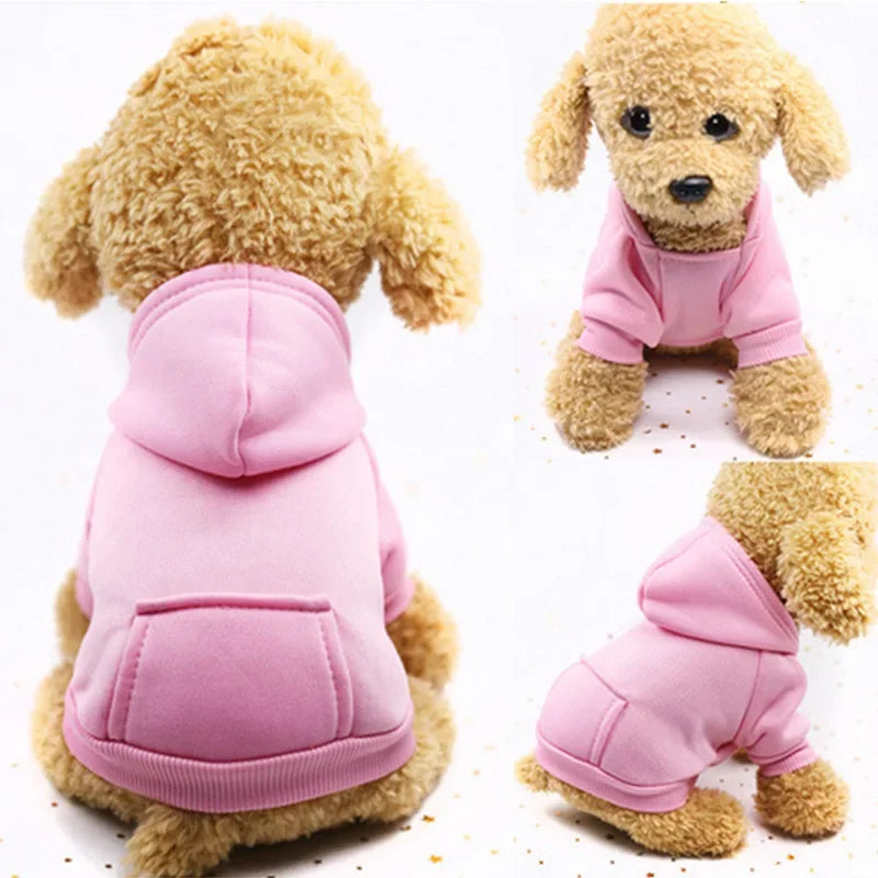 Warm Dog  Hoodies with Pockets