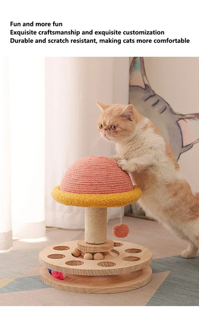 Wood Carousel IQ Cat Toys