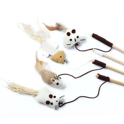 Feather Cats Toys Stick