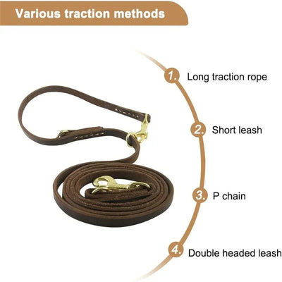 Multi-functional Leather Dog Leash