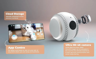 Pet Camera Smart 4K Pet Robot Camera with APP