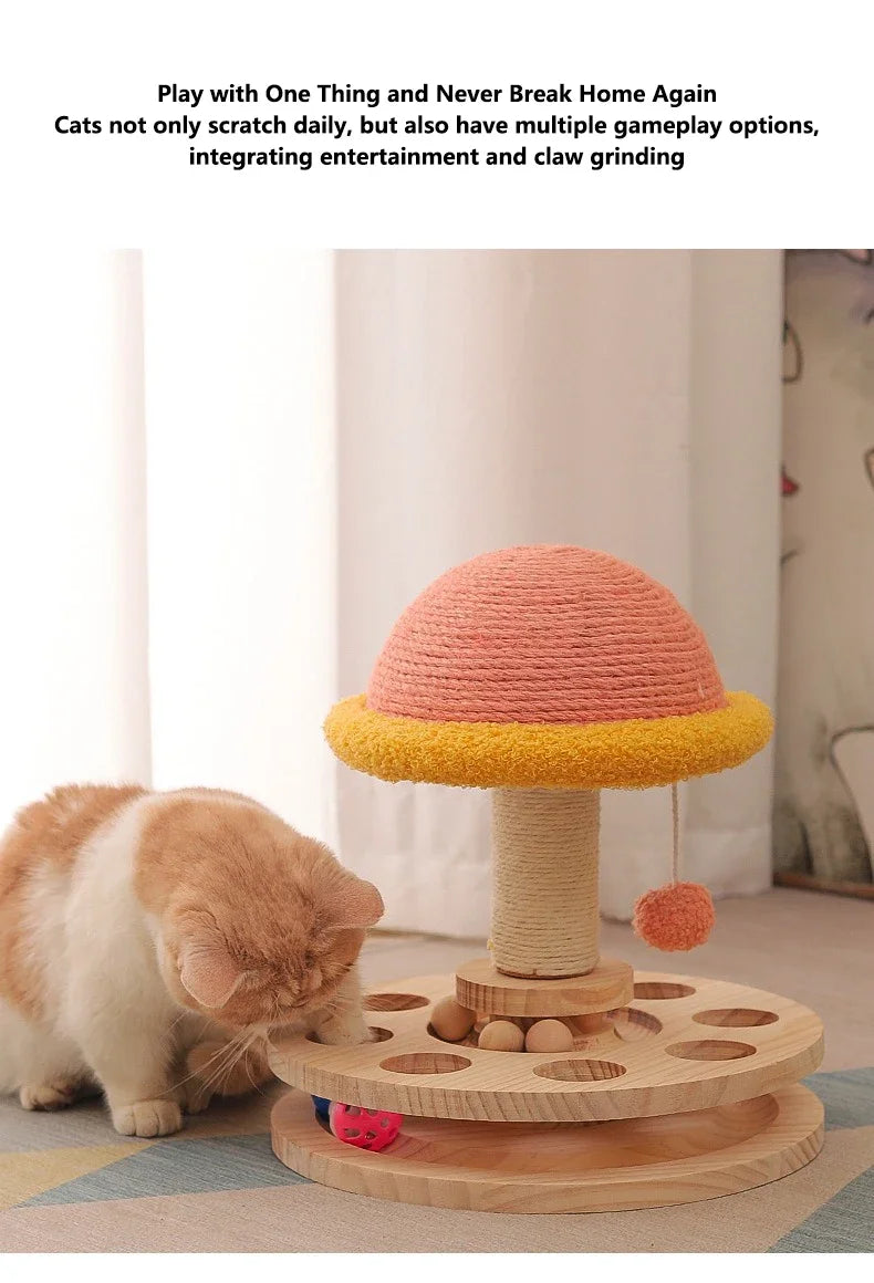 Wood Carousel IQ Cat Toys