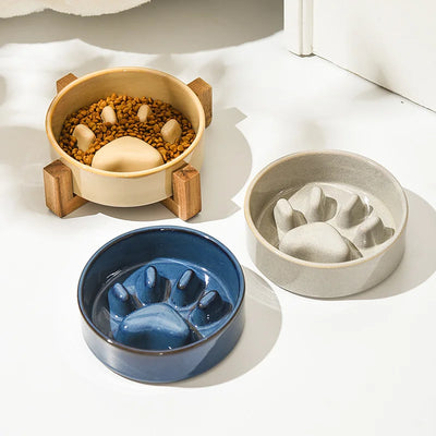 Paw Slow Food Ceramic Food Bowl for Dogs