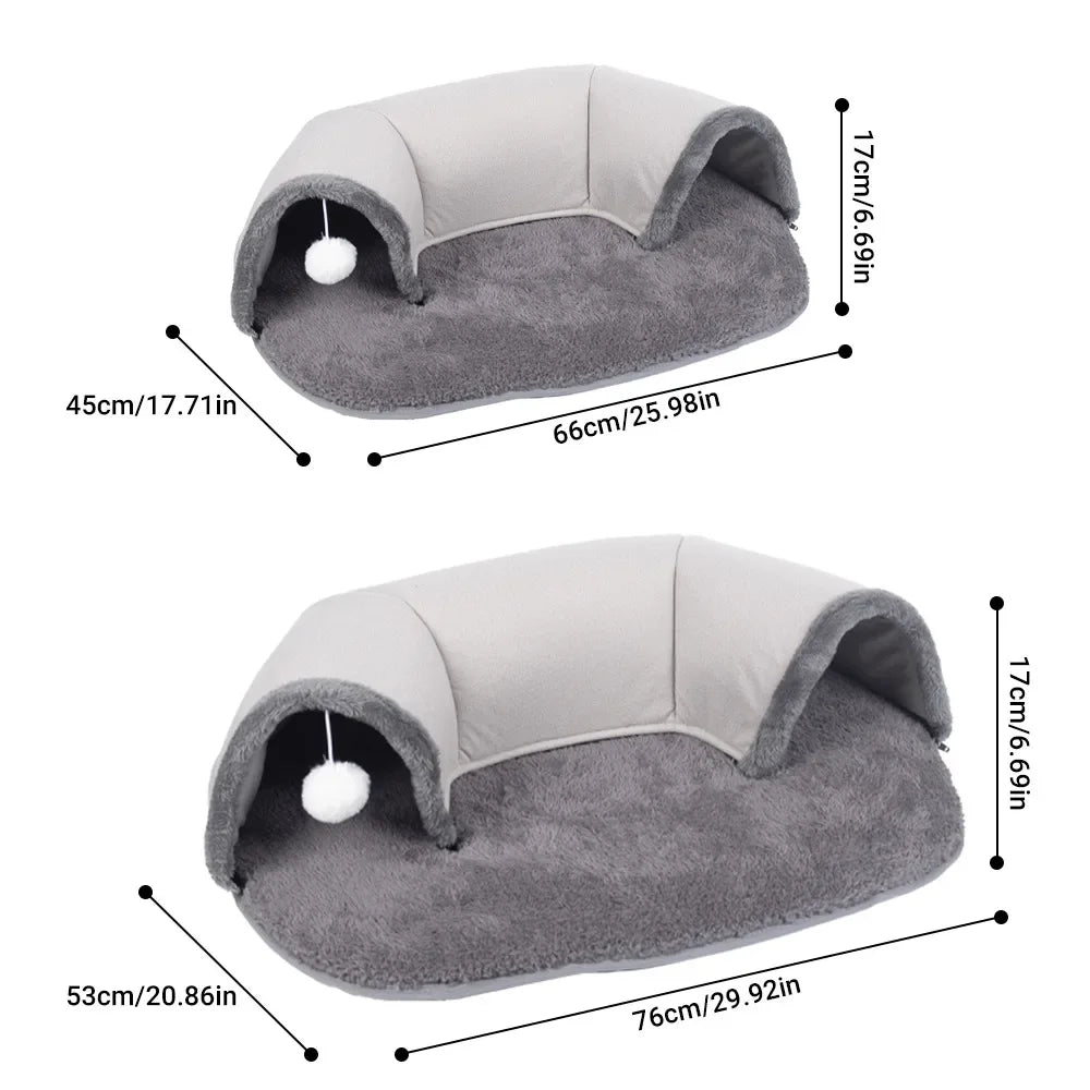 Tunnel pour chat Jouet de jeu interactif Nid pour chat à double usage