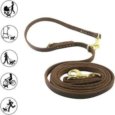 Multi-functional Leather Dog Leash