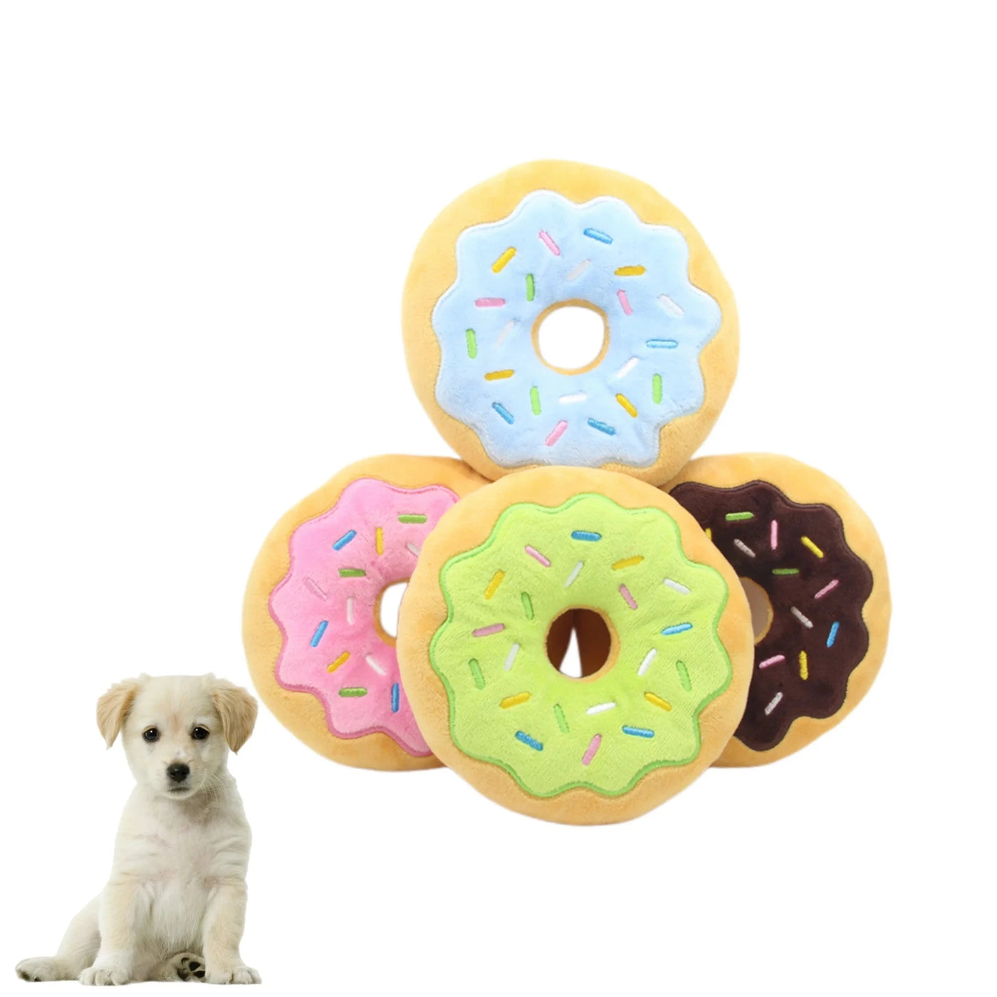 Donut Plush Soundmaking Dog Toy