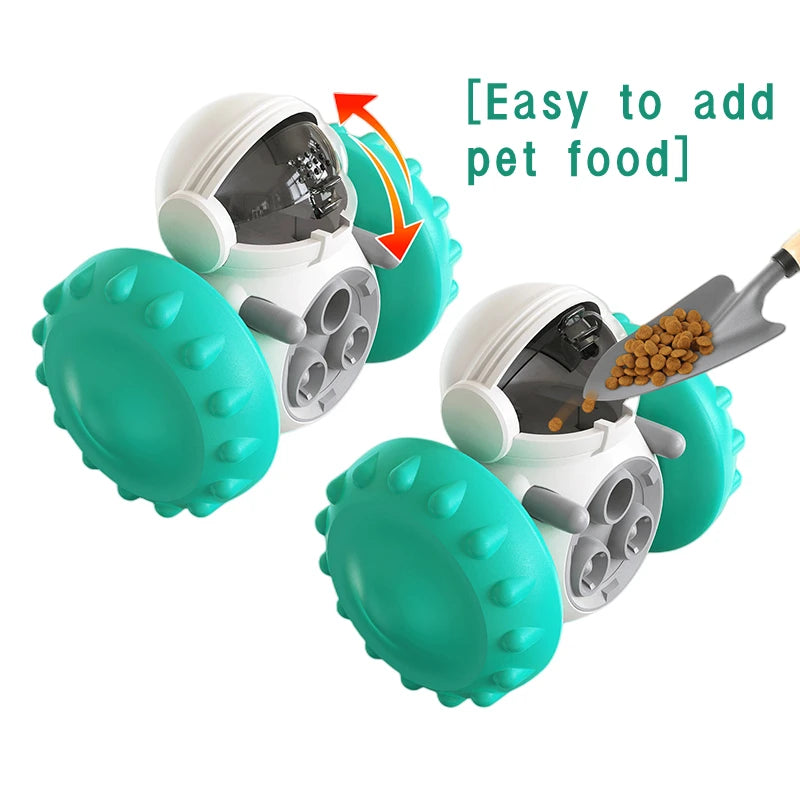 Dog Robot Toys Pet Food Interactive Tumbler Slow Feeder Funny