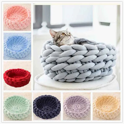 Handmade Knit Warm Soft Pet Bed