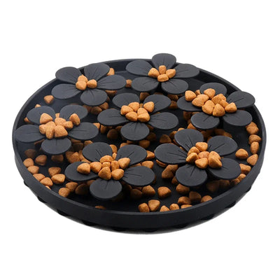 Tapis d'alimentation lente pour chien Flower Power