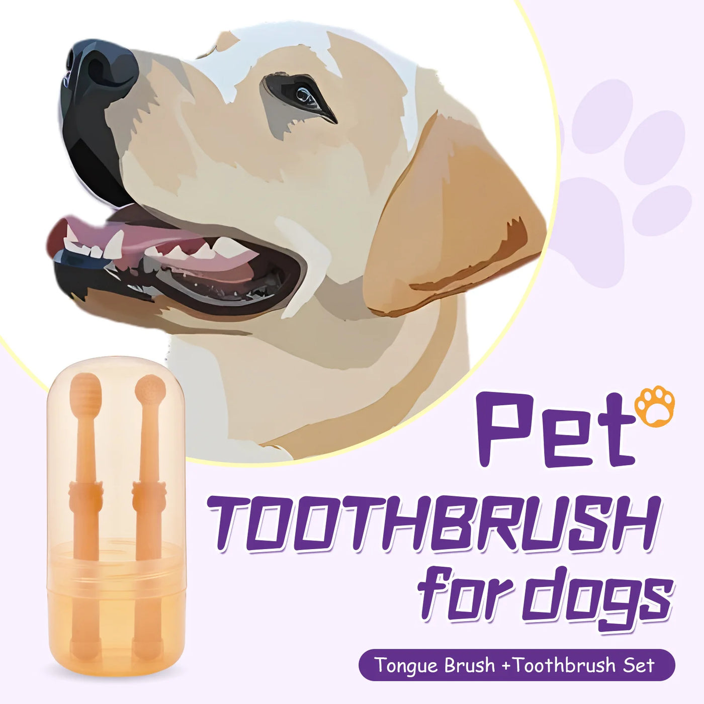 Pet Toothbrush Kit  Silicone Soft Set