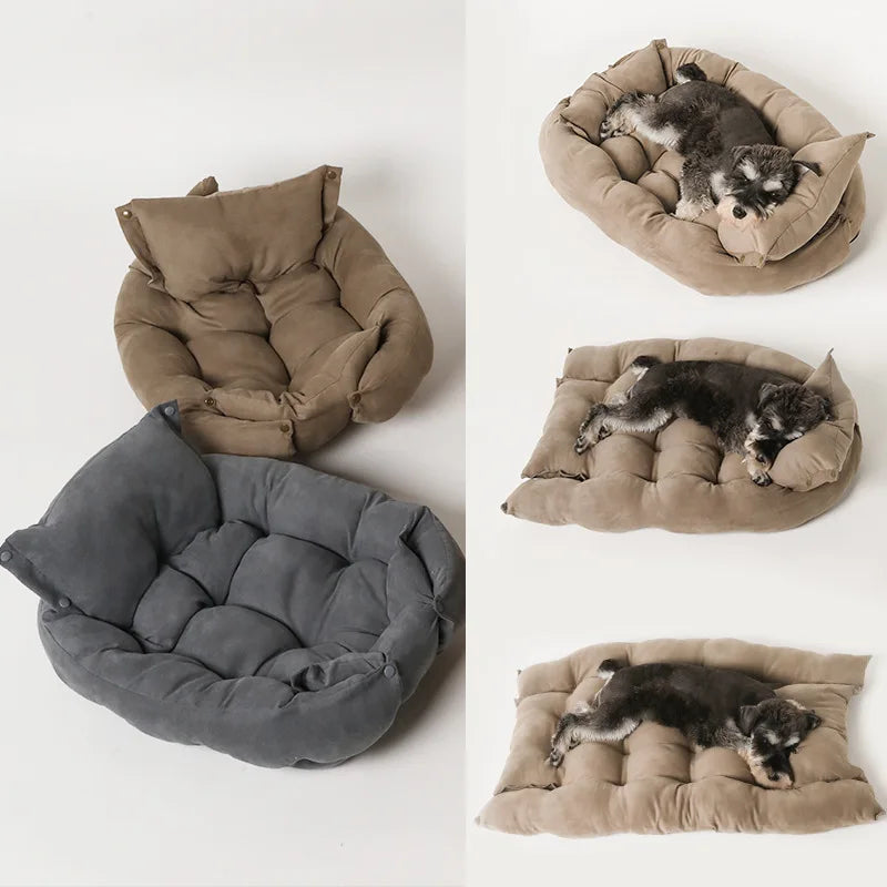 Super Soft Kennel Mat Multi-Function Folding Square Cushion Pet Nest