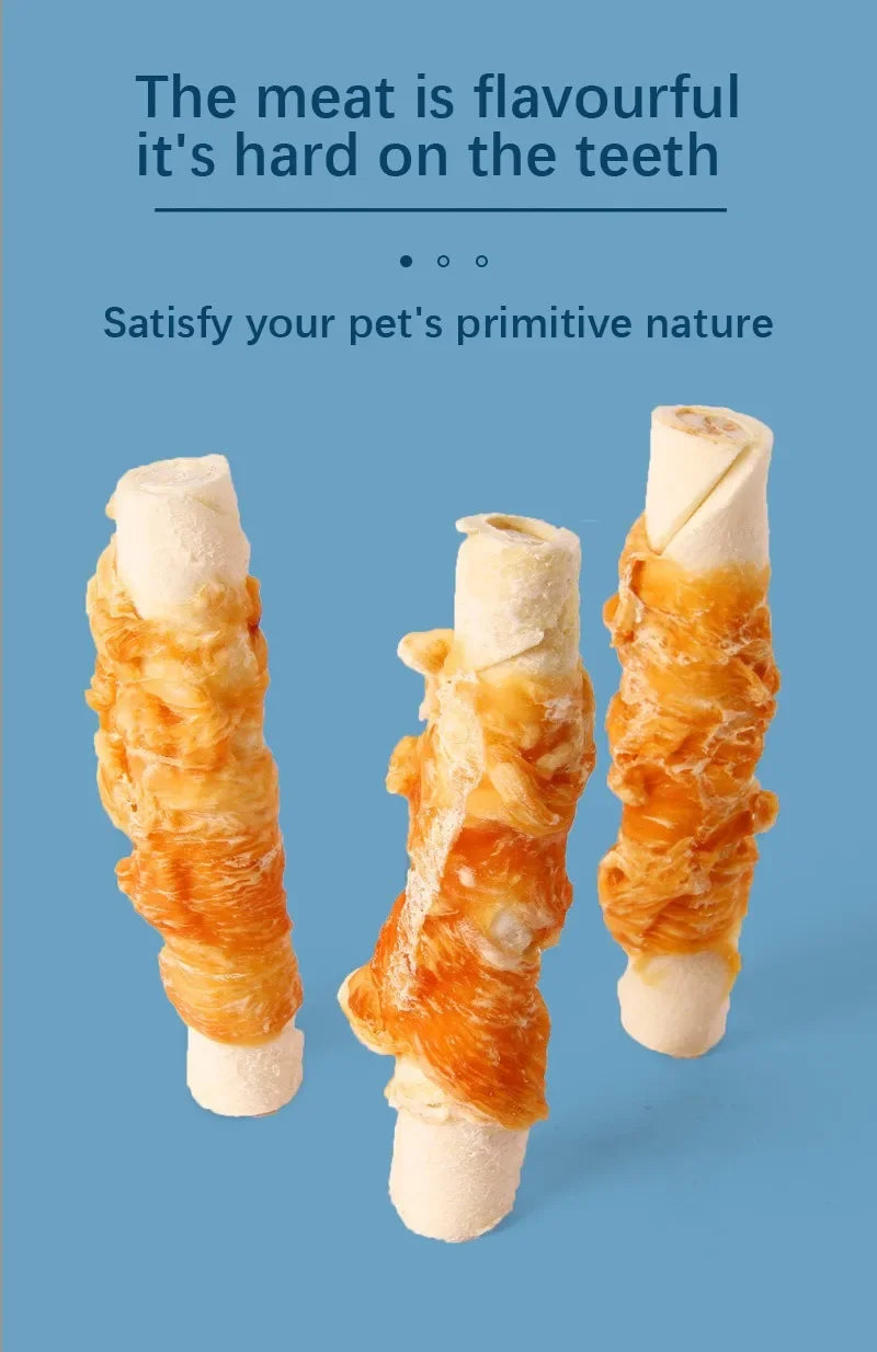 Calcium Dog Snacks Bones Chicken Meat Jerky Cowhide Sticks