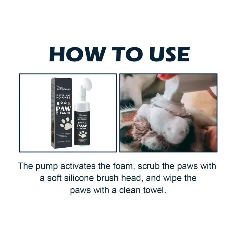 Paw Washing Foam Rinse-Free