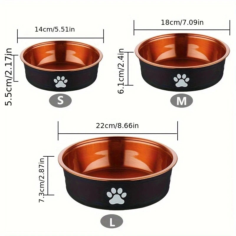 Classic Anti-Slip Stainless Steel Dog Bowls