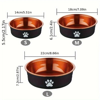 Classic Anti-Slip Stainless Steel Dog Bowls