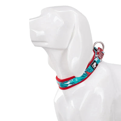 Collier pour chien à motif floral avec coussin rembourré confortable