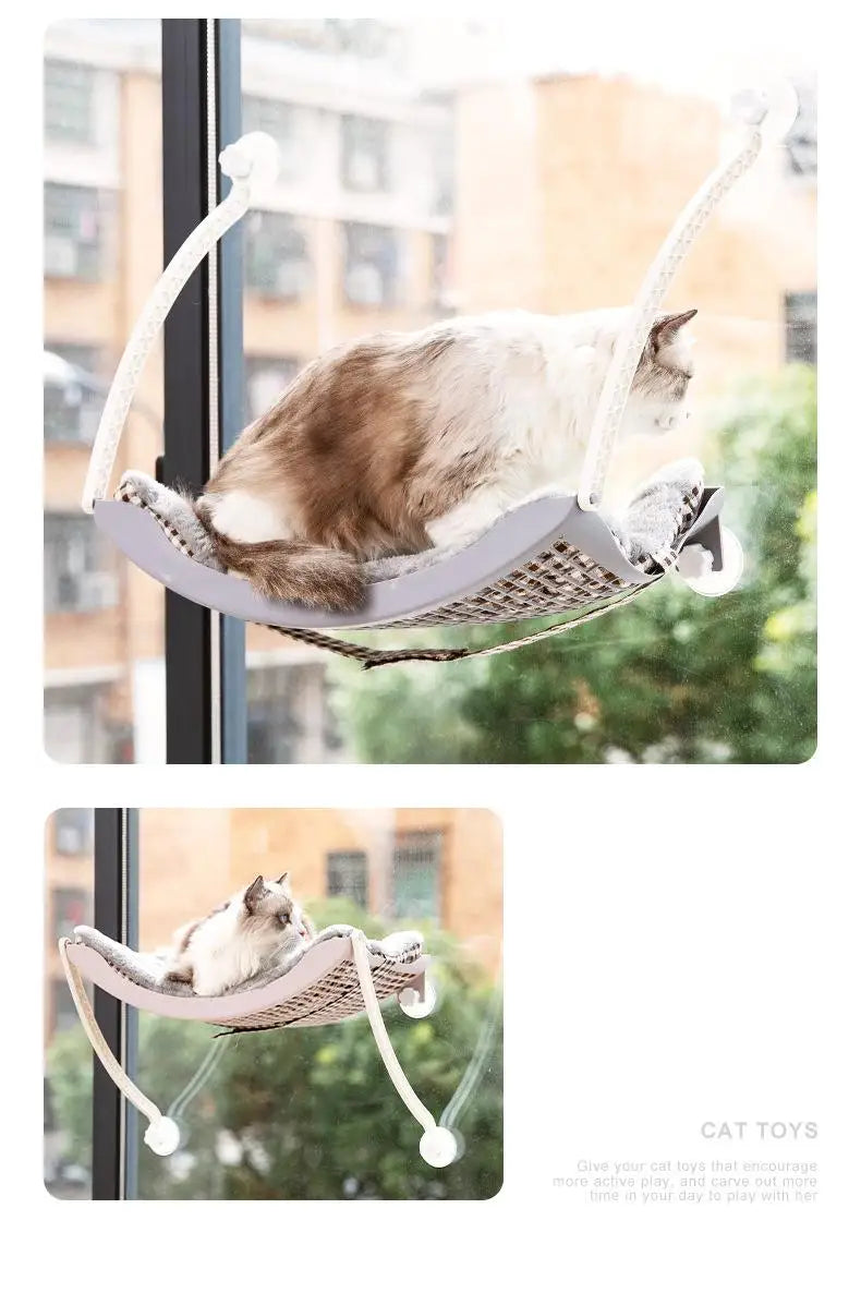 Relax Cat Hammock Balcony Windows Mount Sunny Seat