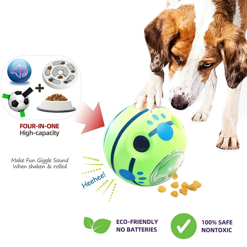 Interactive Dog Toys Food Dispensing Giggle Ball