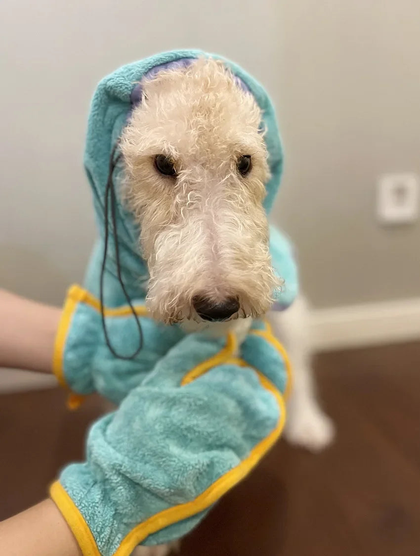 Super Dry Absorbent Full-wrap Quick-drying Pet Bathrobe