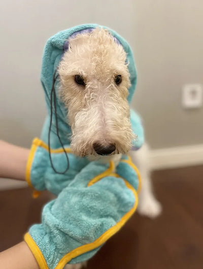 Super Dry Absorbent Full-wrap Quick-drying Pet Bathrobe