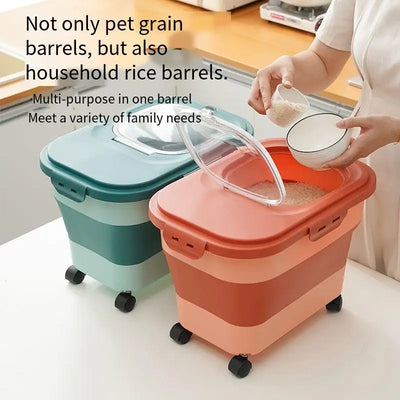 Dog Food Storage Container Folding Airtight