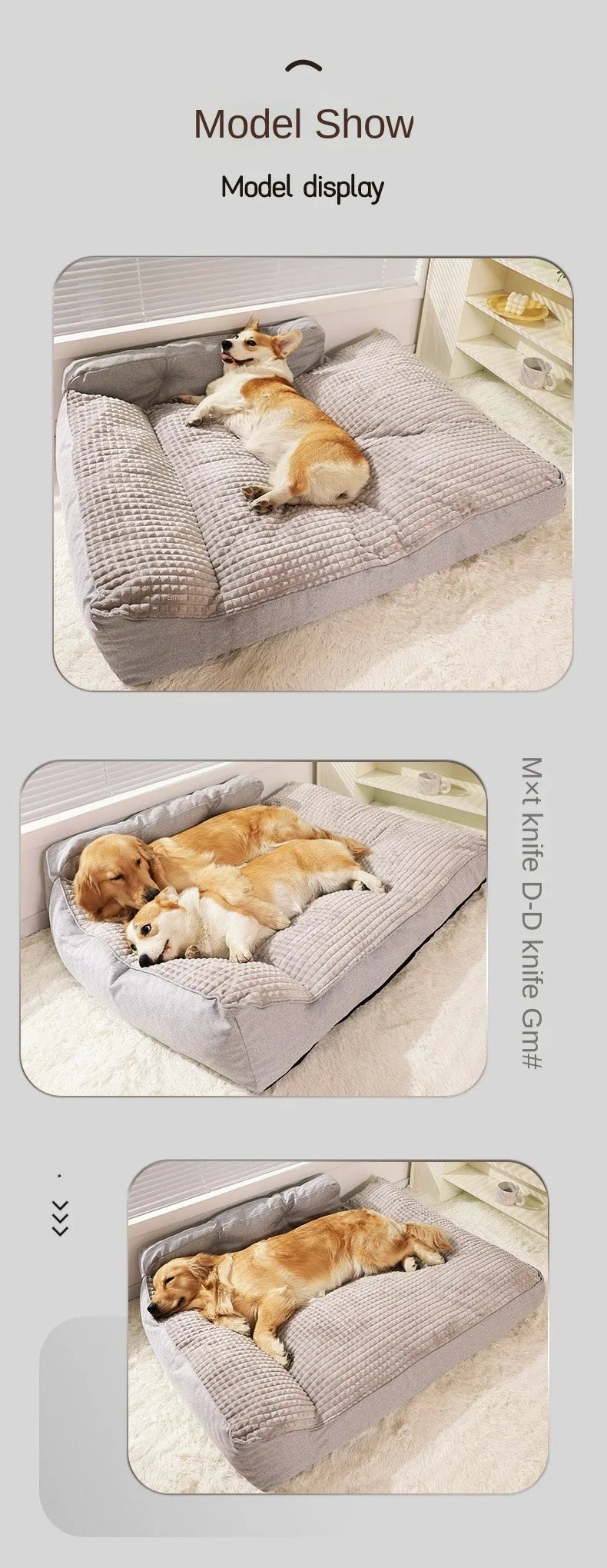 Lit d'angle confortable pour chien