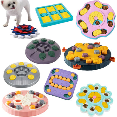 Jouets de puzzle pour chiens Distributeur de nourriture interactif à alimentation lente Augmente le QI 