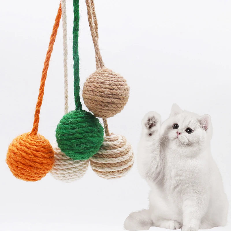 Pet Sisal Rope Weave Ball Cat Teaser Play