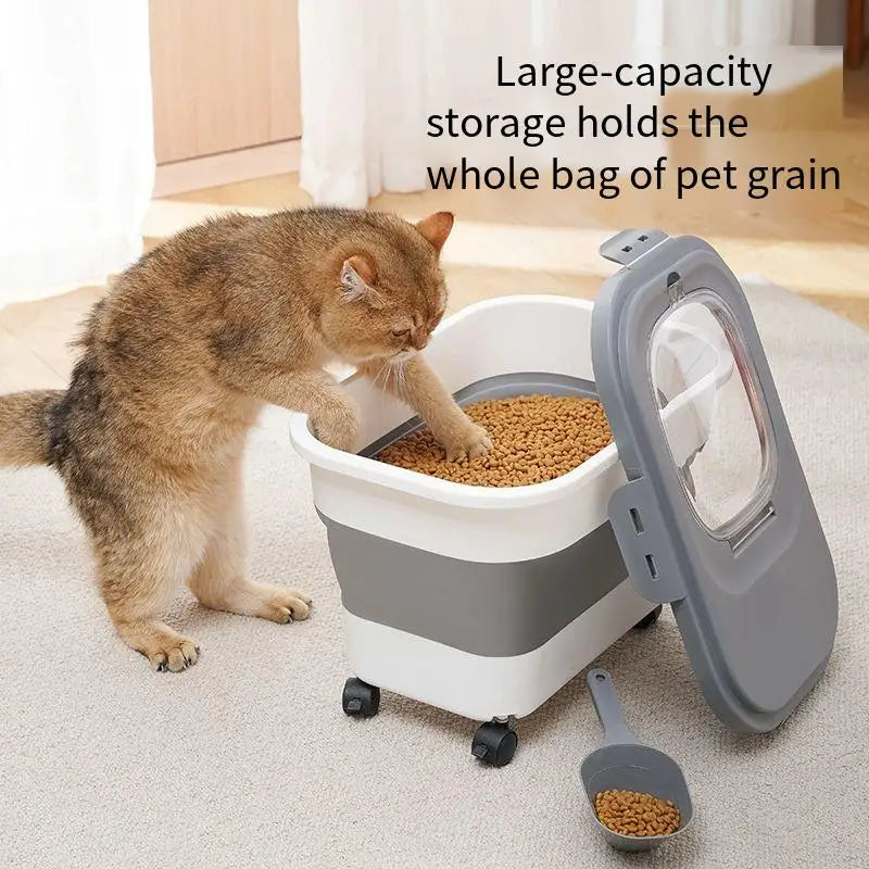 Dog Food Storage Container Folding Airtight