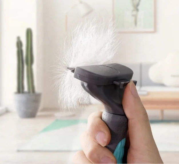 Brosse de toilettage pour animaux de compagnie - Peigne à râteau double face pour la perte et le démêlage des sous-poils