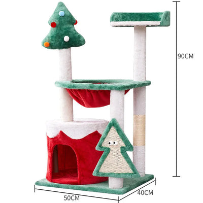 Christmas Collection Cat Climbing Scratching & Relax Tower