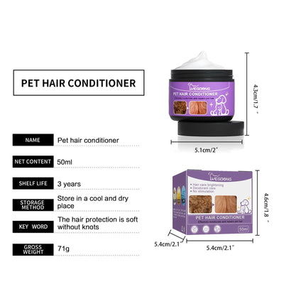 Pet Hair Conditioner Hair Softening Prevent Knots