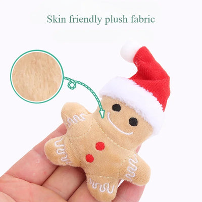 Christmas Gingerbread Man Catnip Cat Toy