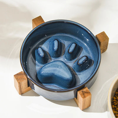 Paw Slow Food Ceramic Food Bowl for Dogs