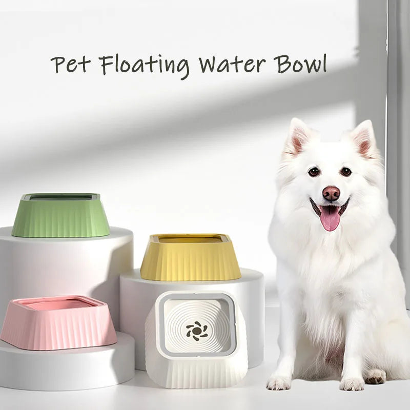 Pet Floating Water Bowl Non-Wetting Mouth