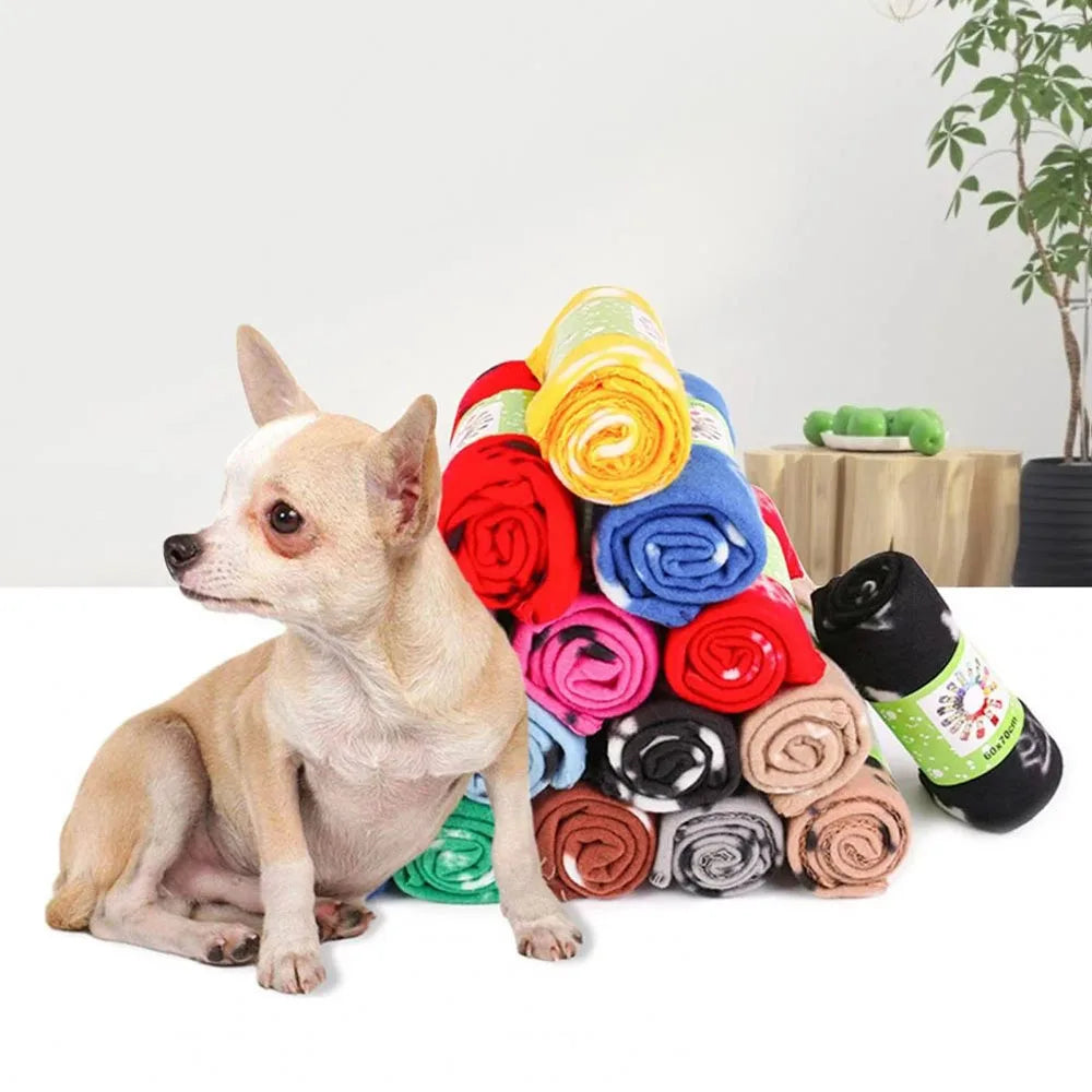 Couverture douillette pour chiot multicolore