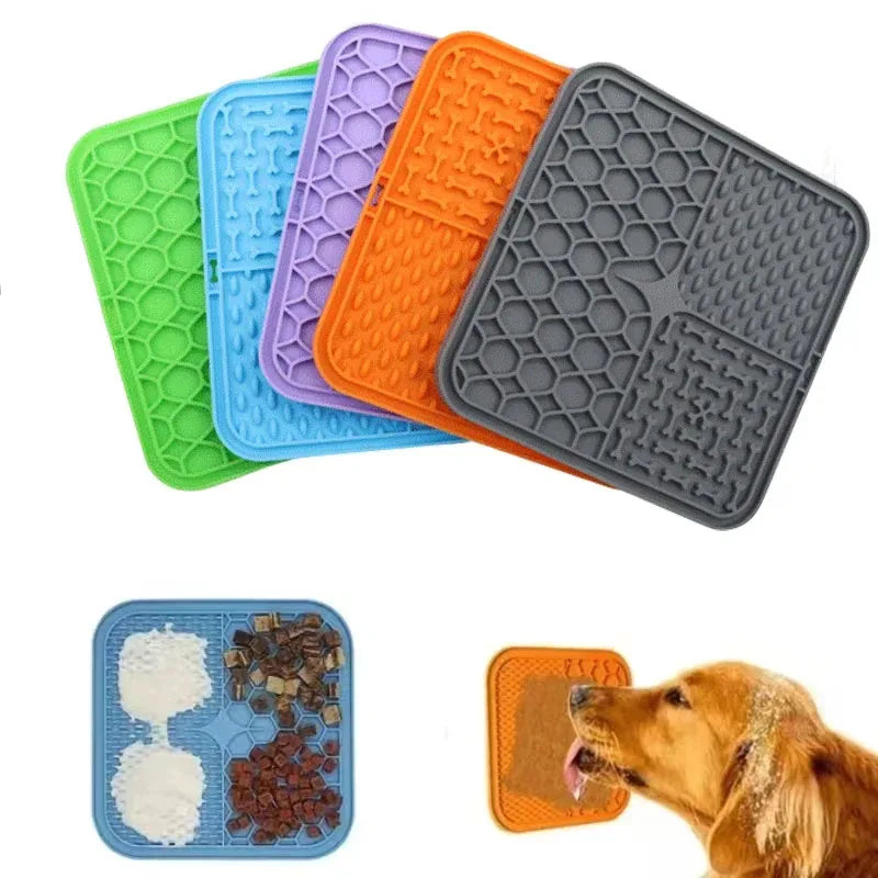 Tapis en silicone pour lécher les animaux de compagnie