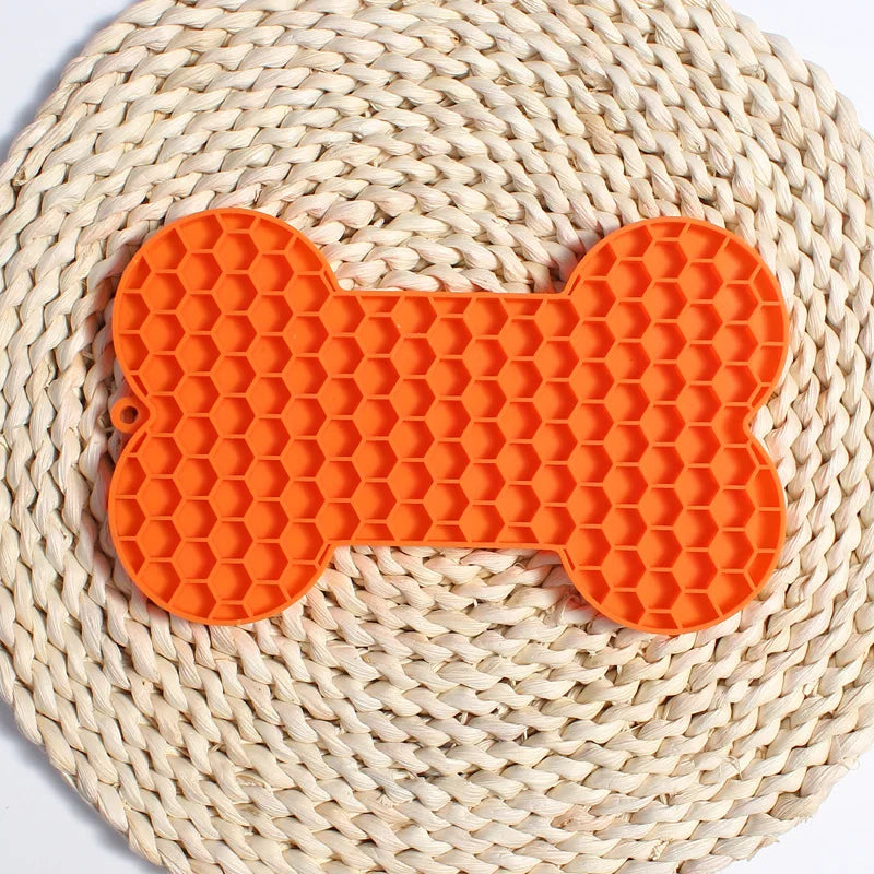 Bone Shape Silicone Pet Licking Pad