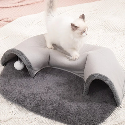 Tunnel pour chat Jouet de jeu interactif Nid pour chat à double usage