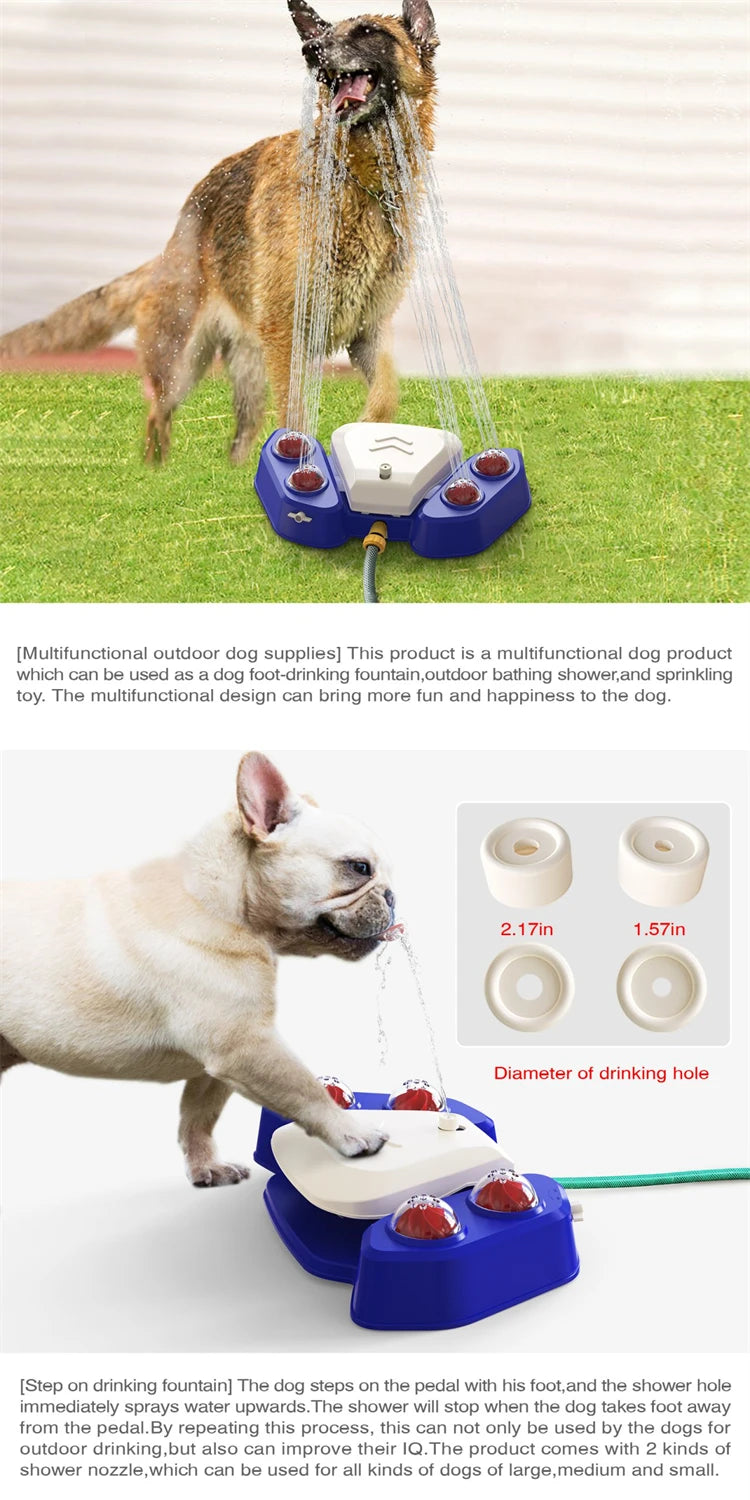 Dog Outdoor Toys Step on Sprinkler Activated Automatic Squirting