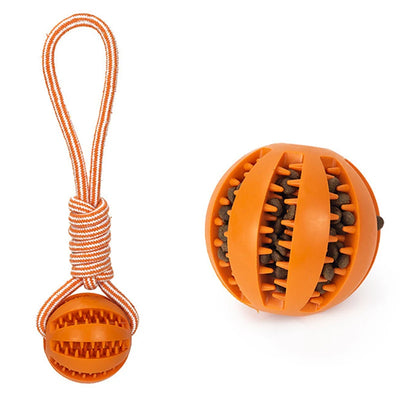 Pet Treat Balls with Rope Interactive Ball Toy