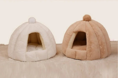 Warm Winter Comfort Pet House Bed