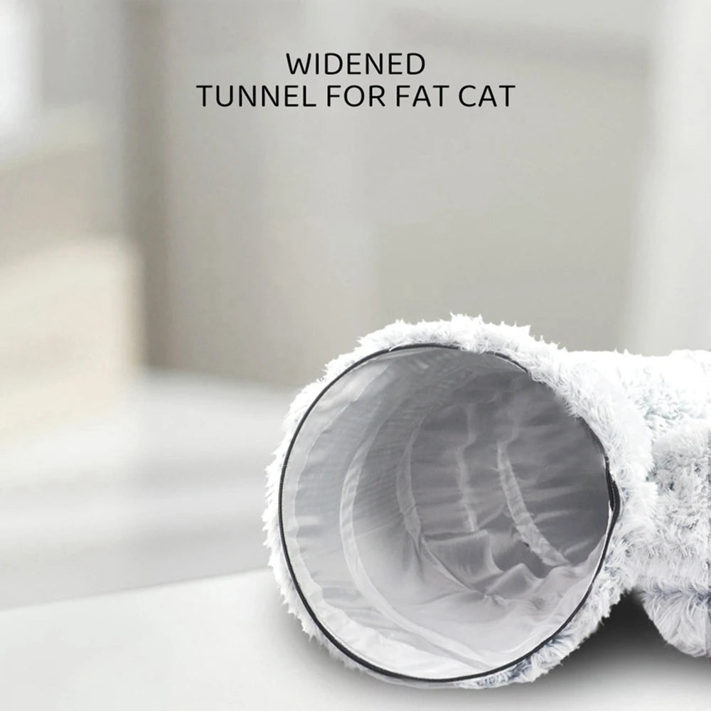 Lit et tapis tunnel ultra doux pour chat - Aire de jeux Big Tube