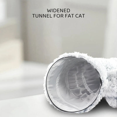 Lit et tapis tunnel ultra doux pour chat - Aire de jeux Big Tube