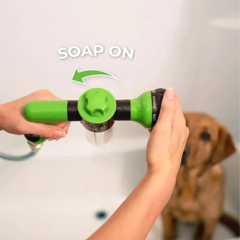 Pistolet de pulvérisation haute pression pour chien, tuyau de douche, 3 modes