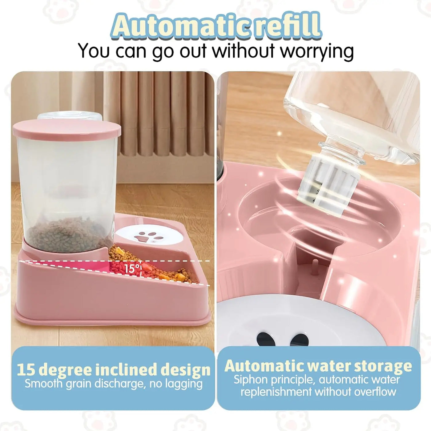 Automatic 2 in 1 Pet Feeding Station